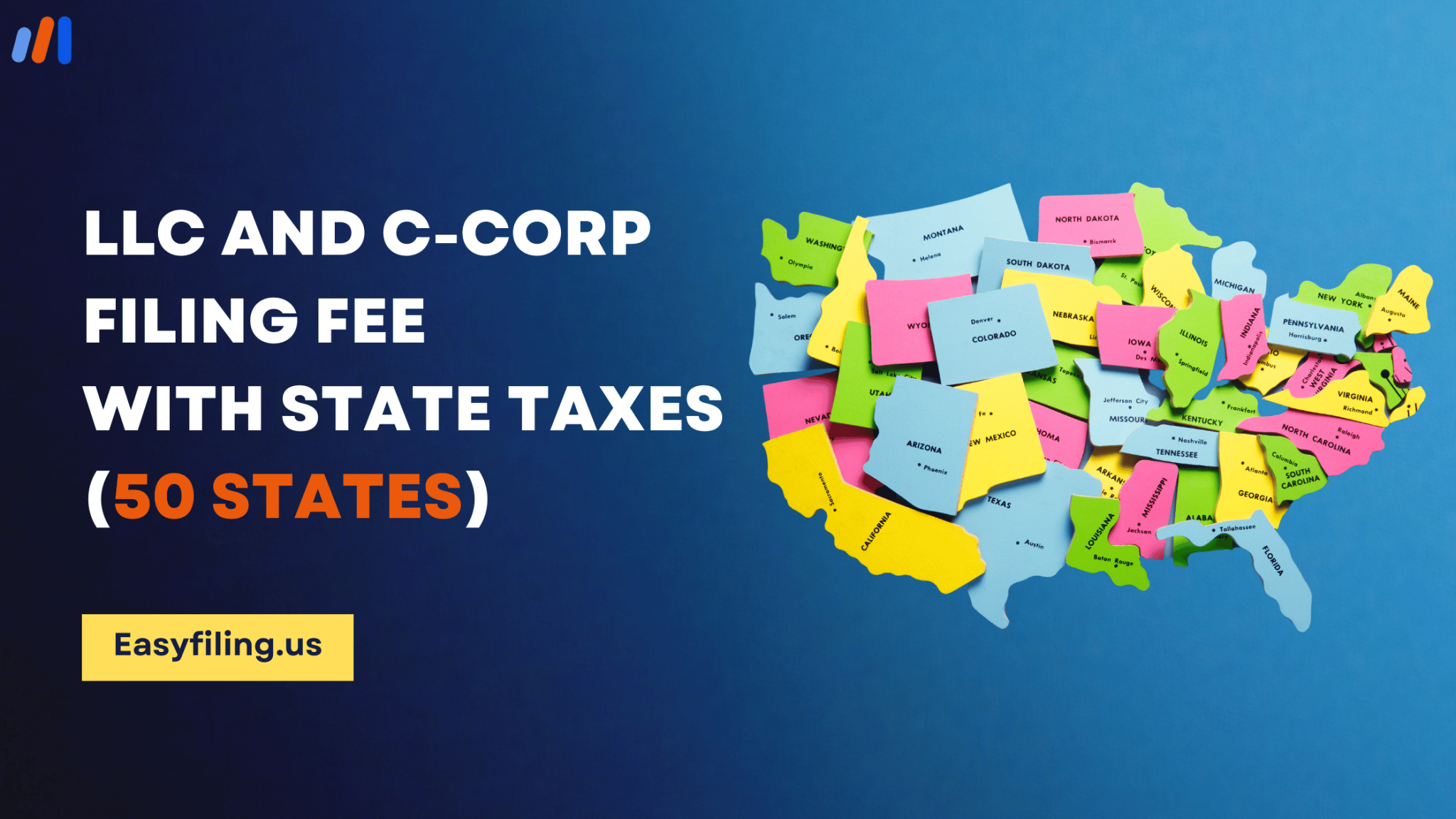Progressive Filing State LLC and C-Corp Filing Fee with State Taxes (50 States)