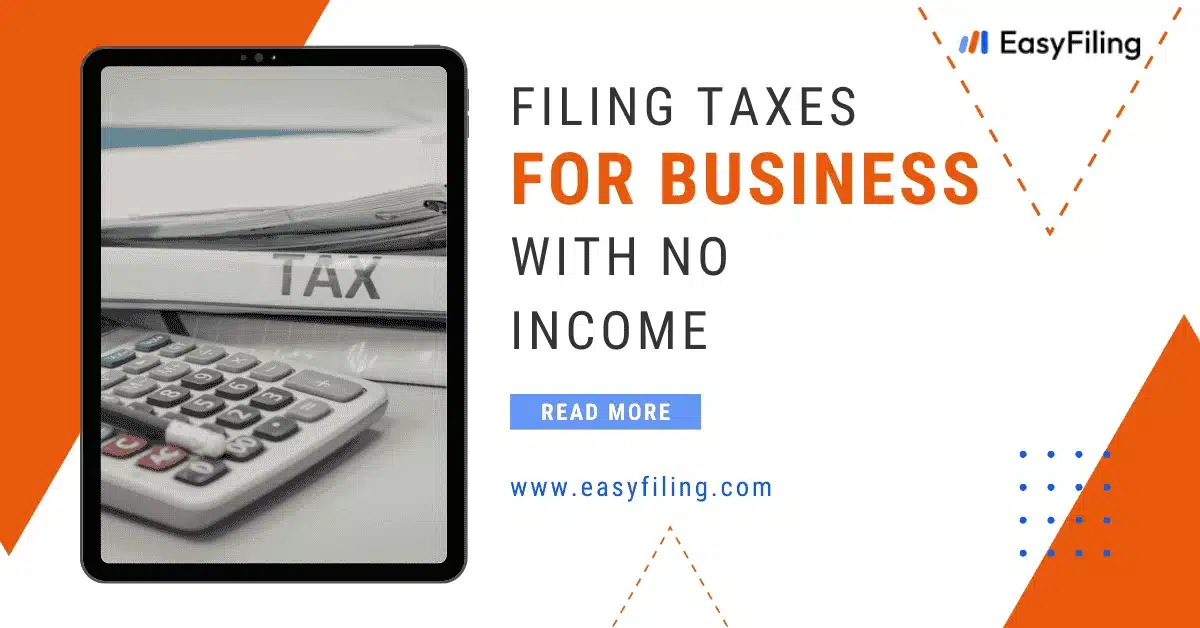 Filing Taxes for Business With No Income