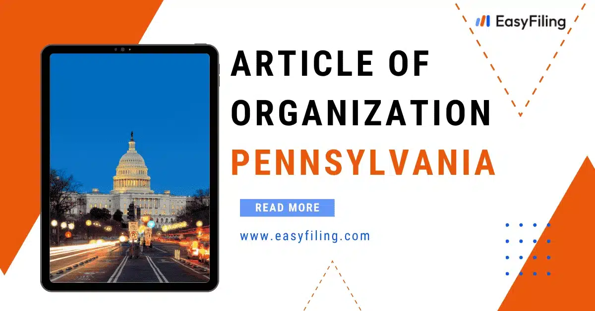 Article of Organization Pennsylvania